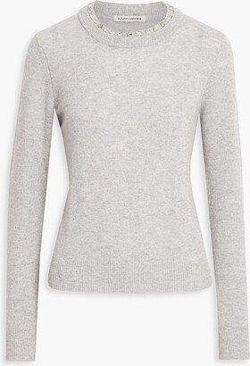 Crystal-embellished cashmere sweater-AB