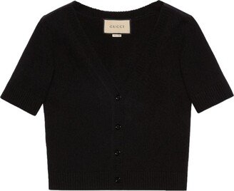 Short-Sleeve Cashmere Cardigan