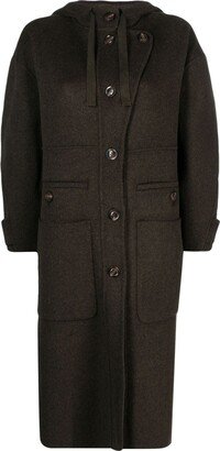 Hooded Wool-Blend Coat-AD