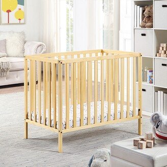 DECO Palmer 3-in-1 Convertible Mini Crib Natural w/ Mattress pad