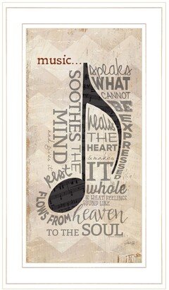 Music by Marla Rae, Ready to hang Framed Print, White Frame, 12 x 21