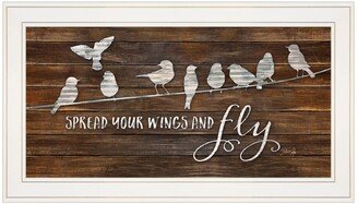 Spread Your Wings and Fly by Marla Rae, Ready to hang Framed print, White Frame, 27 x 15