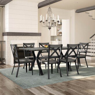 Amisco Laredo Table and Jasper Chairs 7-piece Dining set
