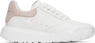 White & Pink Court Sneakers