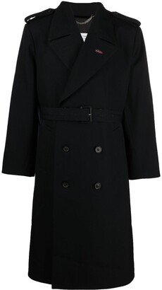 Double-Breasted Belted Trench Coat-AT