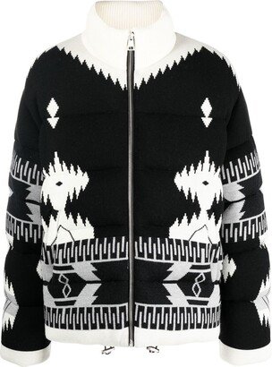 Icon graphic-print padded coat