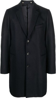 Notched-Lapel Single-Breasted Coat-AA