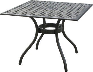 Cayman Square Cast Aluminum Table - Black Sand