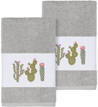 Light Grey Mila Embellished Hand Towel - Set of 2