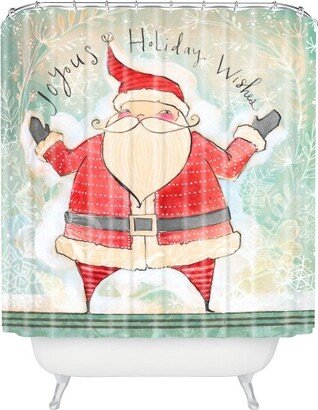 Cori Dantini Joyous Holiday Wishes Shower Curtain