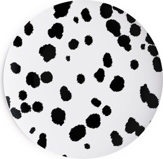 Salad Plates: Dalmatian Spots Salad Plate, White