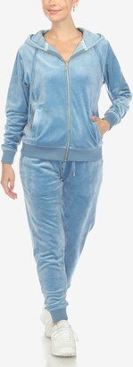 Women's Velour Tracksuit Loungewear 2pc Set