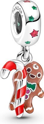 Sterling Silver Gingerbread Man Dangle Charm