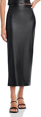 Faux Leather Pencil Maxi Skirt