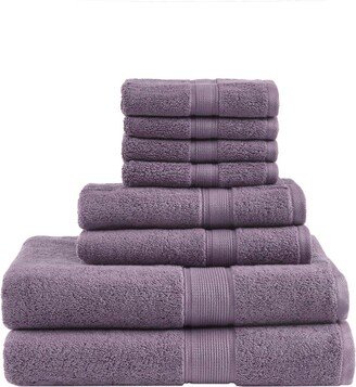 Gracie Mills 8-pc Cotton Towel Set - Light Purple