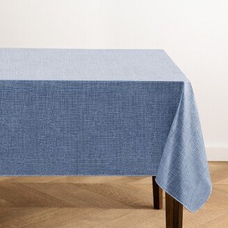 Monterey Linen Texture Vinyl Indoor/Outdoor Tablecloth - Blue - 70x52