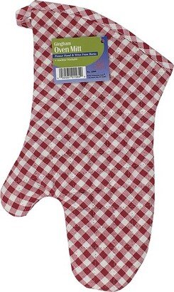 Better Houseware Gingham Pot and Oven Mitt (Red)