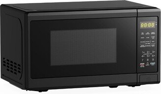 Black+Decker EM720CPY-PM 0.7 Cubic Foot 700 Watt Compact LED Display Countertop Microwave Oven Kitchen Appliance w/ 10 Inch Turntable, Matte Black