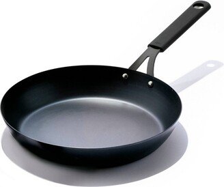 12 Steel Open Frypan with Silicone Sleeve Black