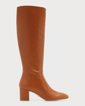 Yuliana Lambskin Zip Knee Boots