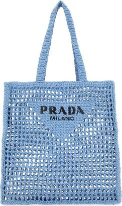 Logo Embroidered Corchet Tote Bag-AA