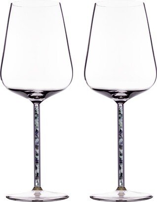 Greatfool Prism Crystal-Stemmed Wine Glasses - Two Piece