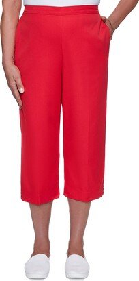 Petites Anchor's Away Womens Pull On Suit Separate Capri Pants