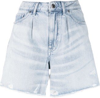 Distressed Denim Shorts-BC