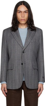 AFTER PRAY Gray Two-Button Blazer