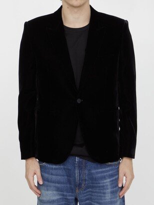 Black velvet jacket