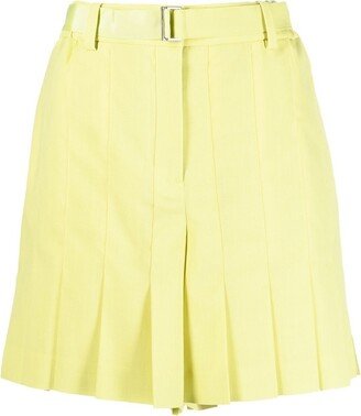Pleated Wide-Leg Tailored Shorts