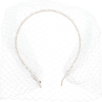 Veil-Detail Fishnet Headband