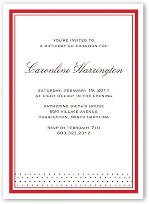 All Occasion Invitations: Sausalito Red Party Invitation, Red, Pearl Shimmer Cardstock, Square