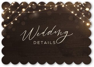 Enclosure Cards: Twinkling Curtain Wedding Enclosure Card, Brown, Signature Smooth Cardstock, Scallop