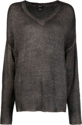 V-neck drop-shoulder jumper