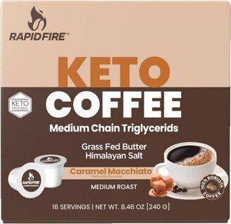 Rapid Fire Coffee Caramel Macchiato Medium Roast Coffee Pods - 16ct