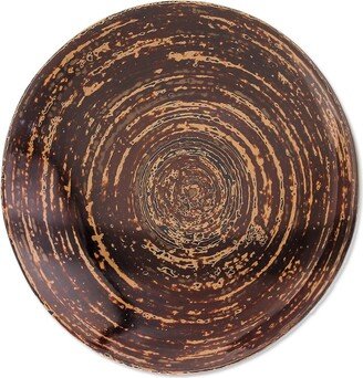Handmade Earth Whirl Lacquered Bamboo Decorative Plate