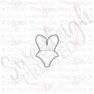 strapless Deep V Bathing Suit Cookie Cutter