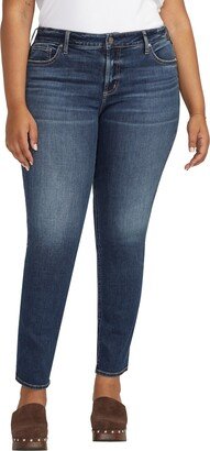 Plus Size Elyse Mid Rise Comfort Fit Straight Leg Jeans