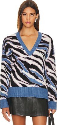 Abstract V Neck Sweater