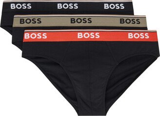 Three-Pack Black Briefs