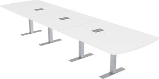 Skutchi Designs, Inc. 16 Person Arc Rectangle Modular Conference Table With Electrical Units