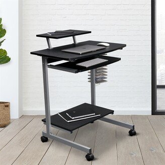 Siavonce Compact Computer Cart With Storage Computer Table - 27.5*25.5*35.5 inch