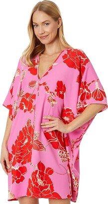 Passion Flower Caftan (Pink Red) Women's Pajama