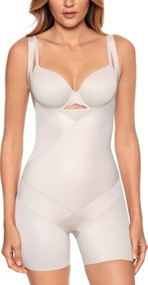 Women's Tummy Tuck Extra-Firm Open-Bust Mid-Thigh Bodysuit 2412