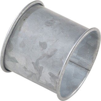 Saro Lifestyle Galvanized Design Rustic Modern Style Metal Napkin Ring, Set of 4