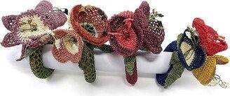 Feyz Studio Oya Flower 4-Piece Napkin Rings Set