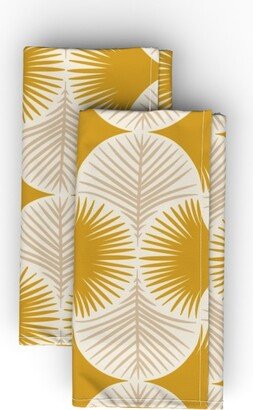 Cloth Napkins: Tropical Geometry Cloth Napkin, Longleaf Sateen Grand, Yellow