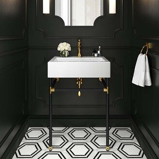 Redeem 24 Wall-Mount Black Stainless Steel Bathroom Vanity