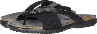 Penelope (Metallic Onyx Leather/Black Elastic) Women's Shoes
